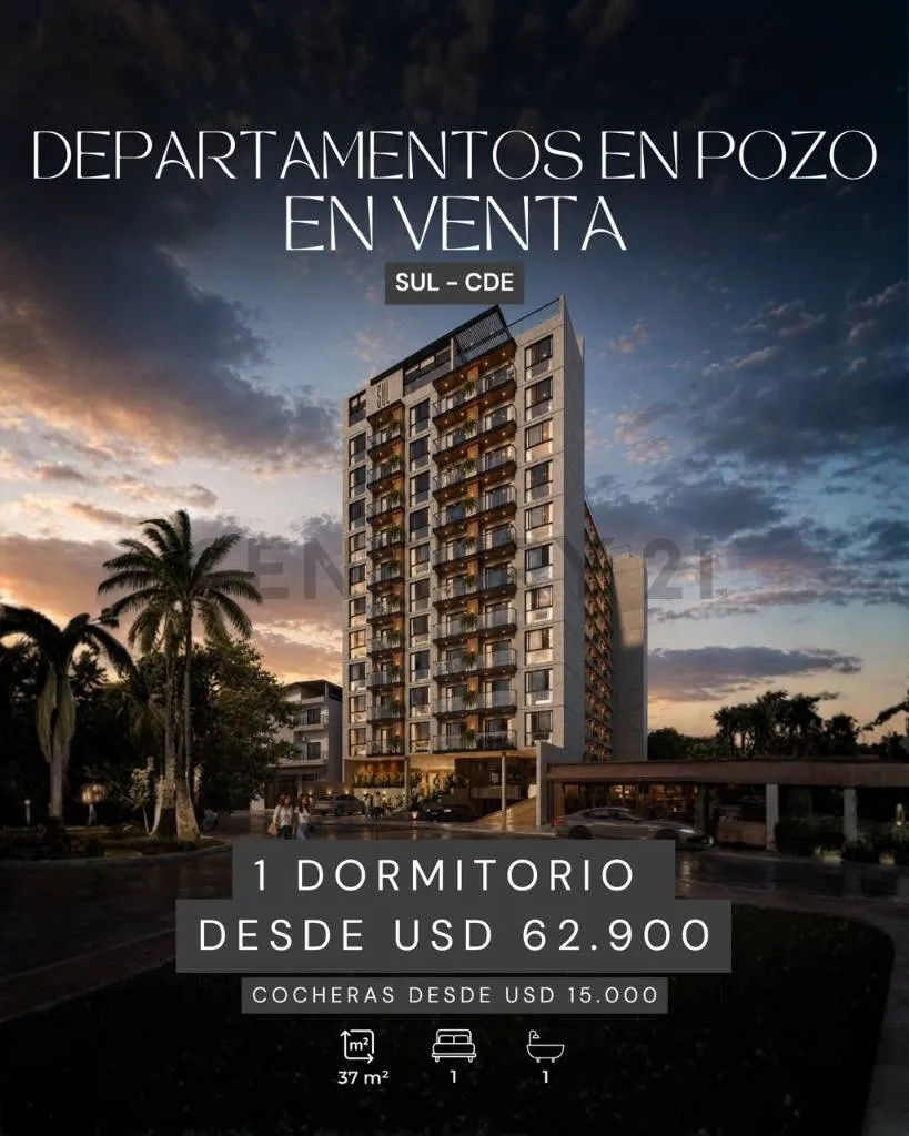 Departamento de 1 dormitorio en Venta en Boqueron, Ciudad del Este