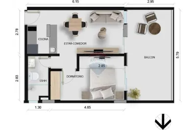 1-Bedroom Apartment for Sale in Ycuá Satí, Asunción