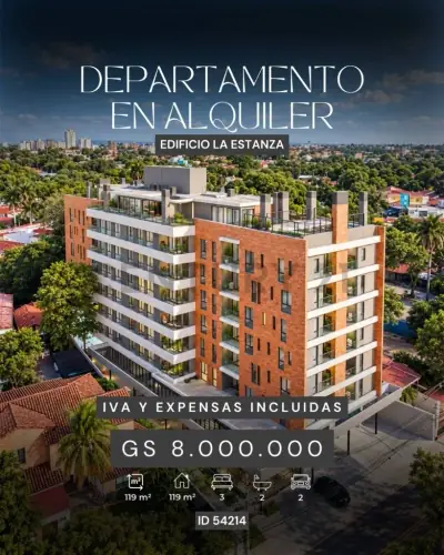Departamento de 3 dormitorios en Alquiler en Mariscal Lopez, Asunción