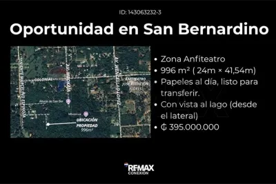 Terreno de 996m² en Venta en San Bernardino