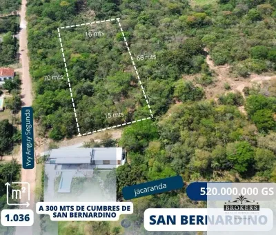 Terreno de 1,036m² en Venta en San Bernardino