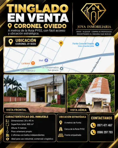 Commercial Space of 900m² for Sale in Coronel Oviedo