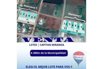 Terreno de 688m² en Venta en Capitán Miranda