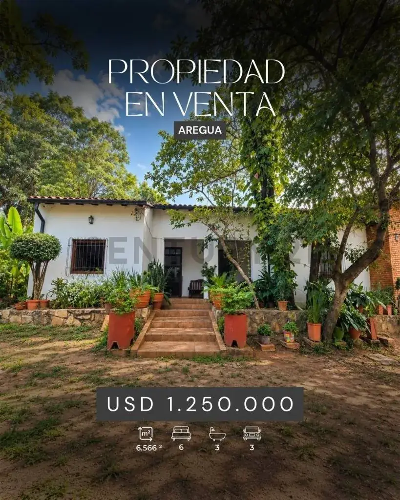Casa de 6 dormitórios à Venda em San Miguel, Areguá
