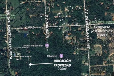Terreno de 996m² en Venta en San Bernardino