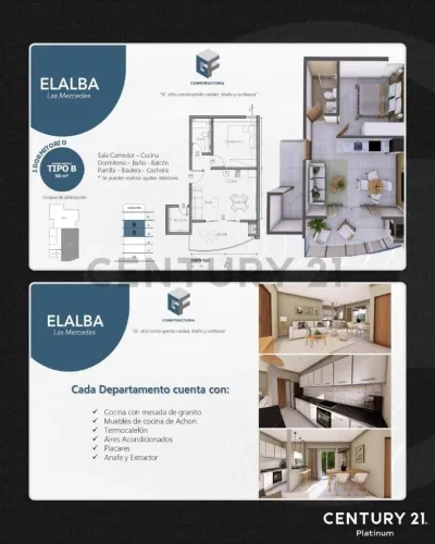 Departamento de 1 dormitorio en Venta en Las Mercedes, Asunción