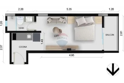 Apartamento de 1 quarto à venda em Ycuá Satí, Assunção