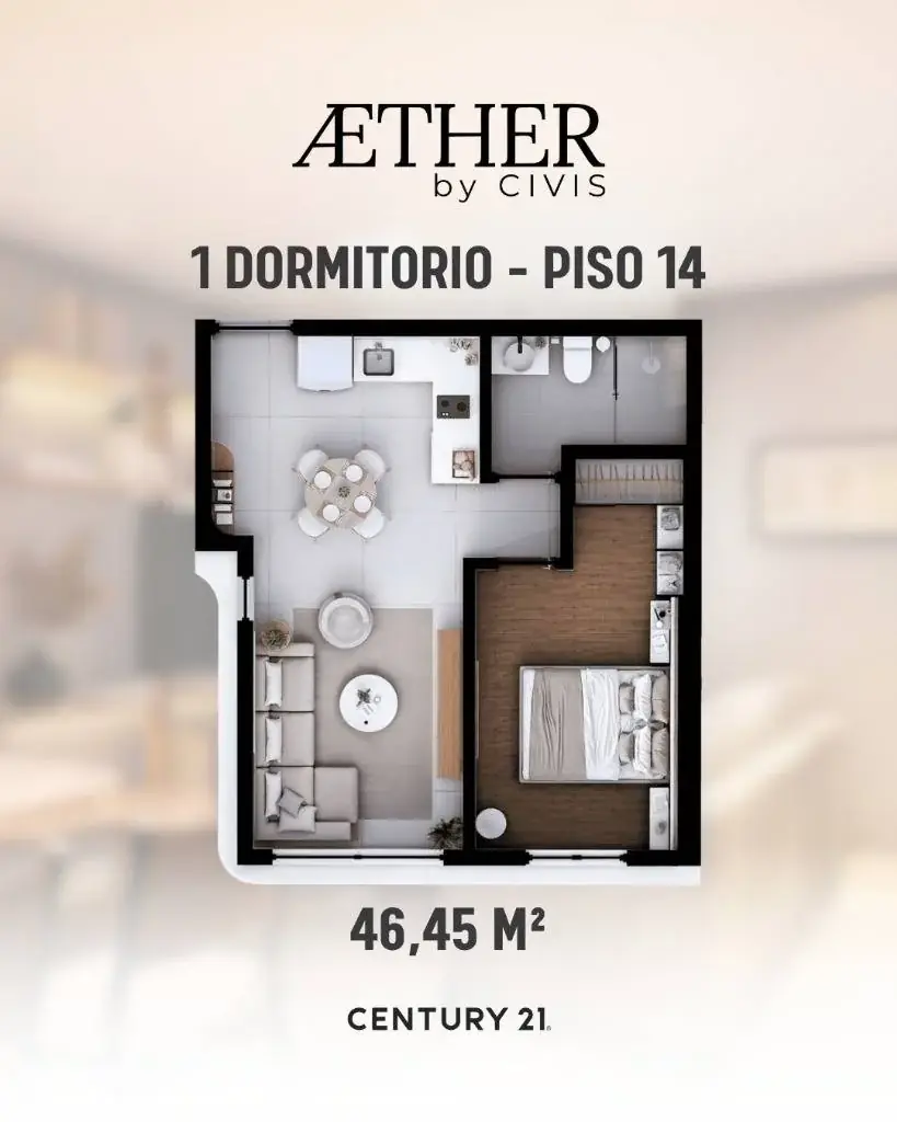 Departamento de 1 dormitorio, 46.5m², en Venta en Las Lomas, Asunción - Image 10