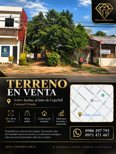 400m² Land for Sale in Coronel Oviedo