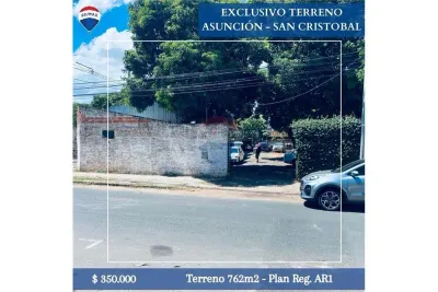 Land of 762.47m² for Sale in Mariscal Estigarribia, Asunción