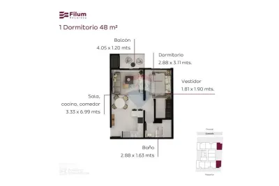 Departamento de 1 dormitorio en Venta en Villa Morra, Asunción