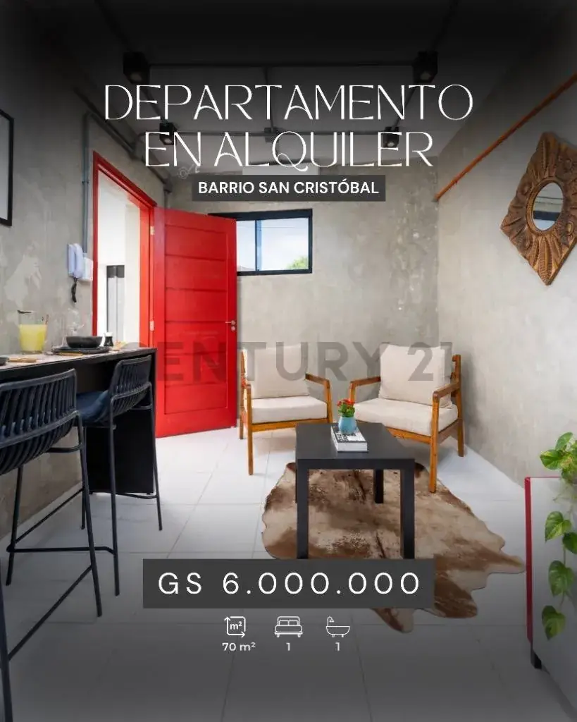 Apartamento de 1 dormitório para Aluguel em San Cristóbal, Assunção