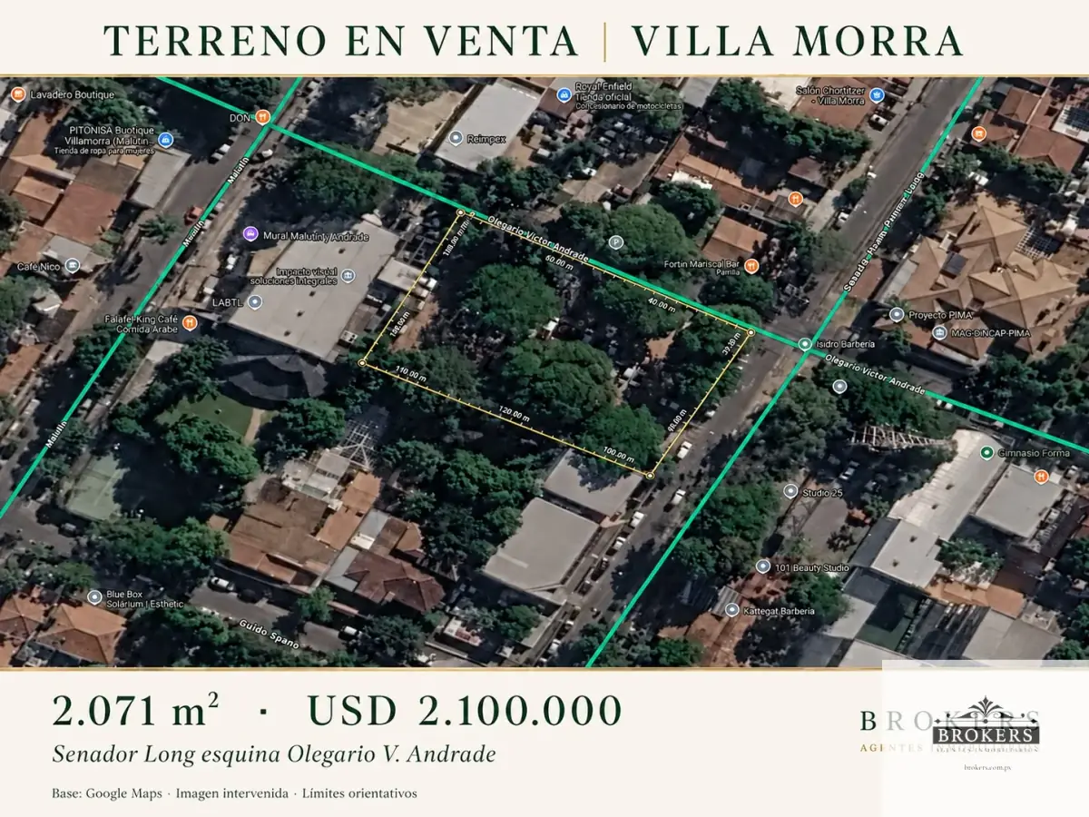 Terreno de 2,071m² en Venta en Villa Morra, Asunción - Image 2