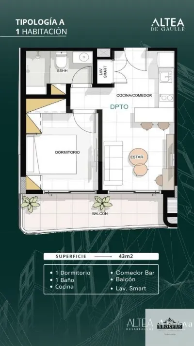 1-Bedroom Apartment for Sale in Recoleta, Asunción