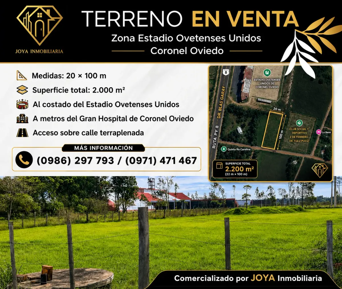 Terreno de 2200m² à Venda em Aguape Ty