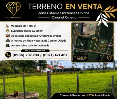 2200m² Land for Sale in Aguape Ty