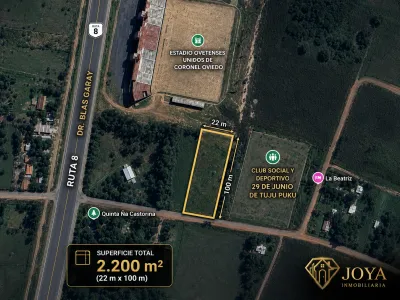 2200m² Land for Sale in Aguape Ty
