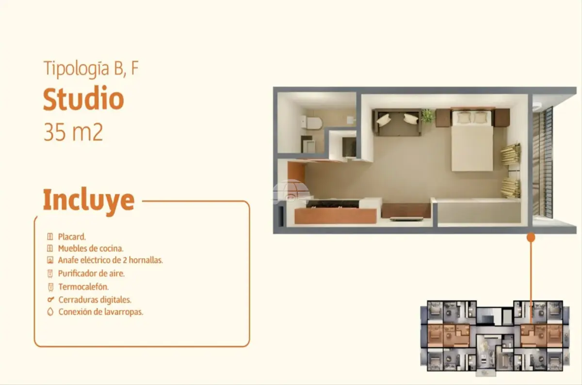 Apartamento de 1 dormitório à Venda no Primeiro Bairro, Luque