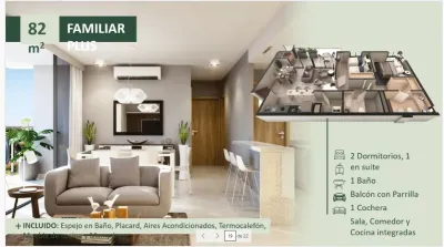 Apartamento de 2 quartos à venda em Laguna Grande, Fernando de la Mora