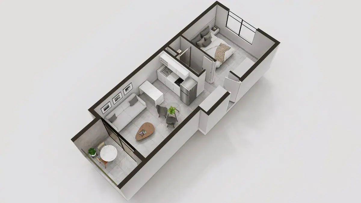 Apartamento de 1 dormitório à Venda em Santisima Trinidad, Assunção