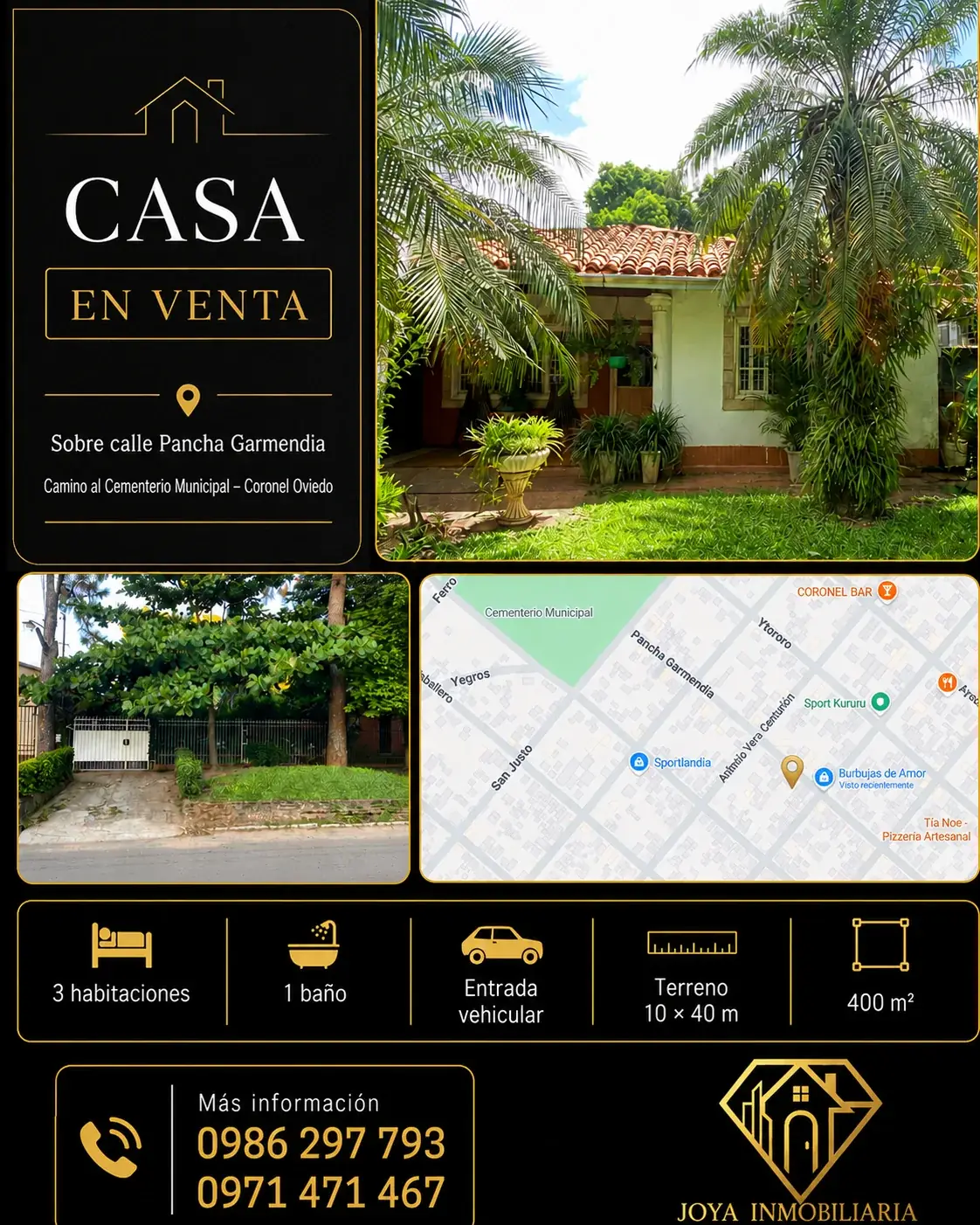 Casa de 3 dormitorios, 70m², en Venta en Coronel Oviedo