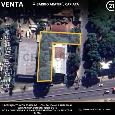 Terreno de 1,139m² en Venta en Capiatá