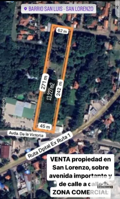 13,227m² Land for Sale in San Lorenzo