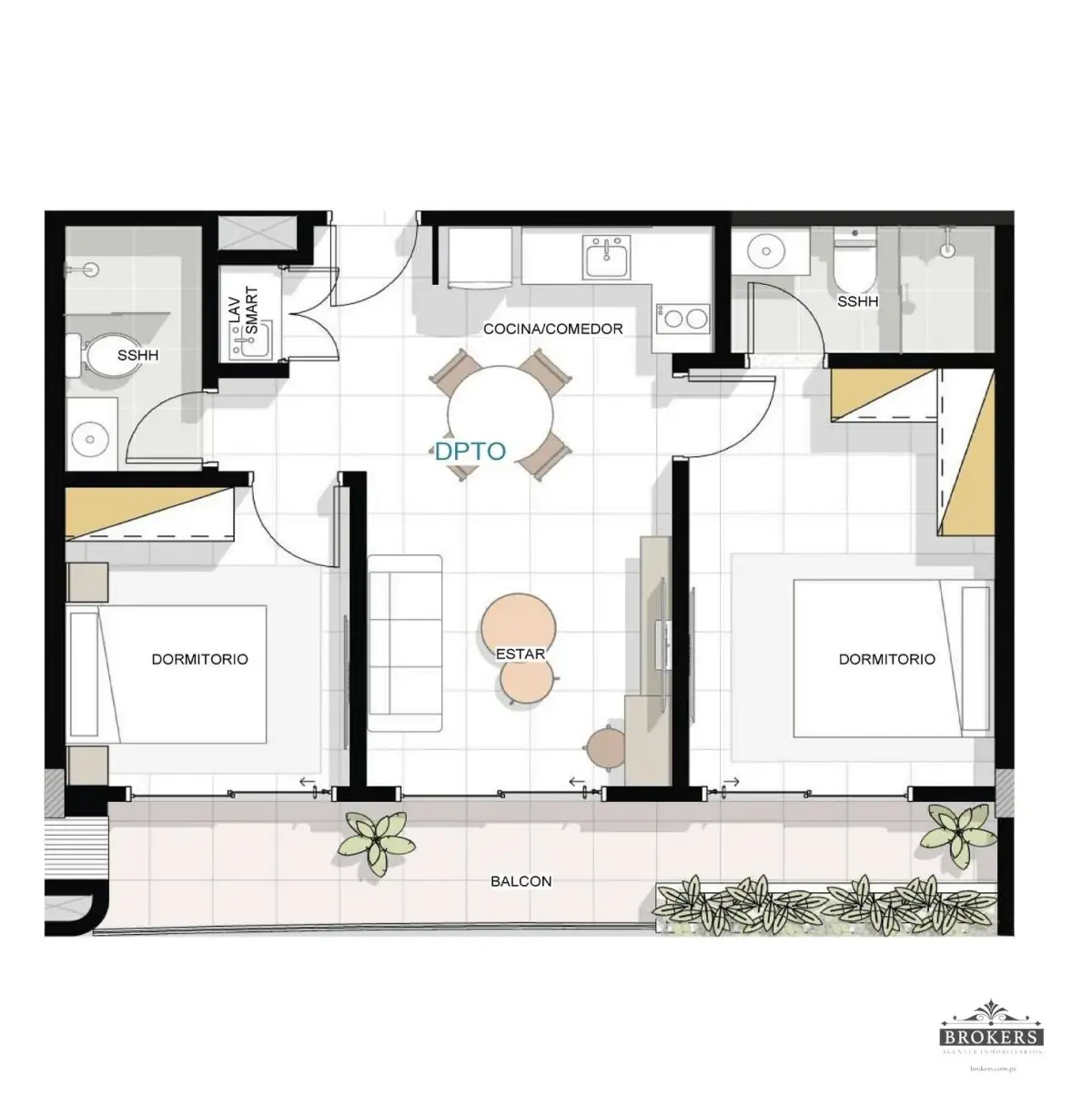 Departamento de 2 dormitorios en Venta en Recoleta, Asunción - Image 3