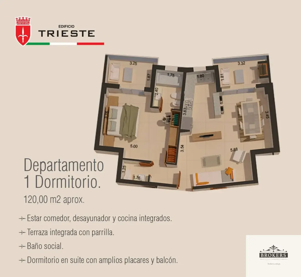 Departamento de 1 dormitorio en Alquiler en Mariscal López, Lambaré - Image 3