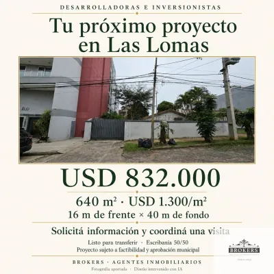 640m² Lot for Sale in Las Lomas (Carmelitas), Asunción