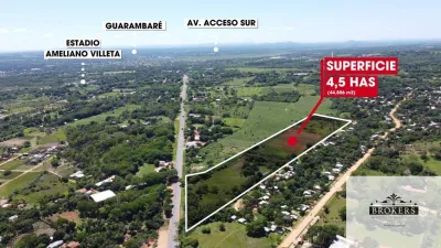 Terreno de 44,806m² en Venta en Villeta