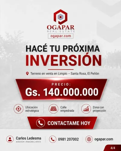 360m² Land for Sale in Piquete Cué, Limpio