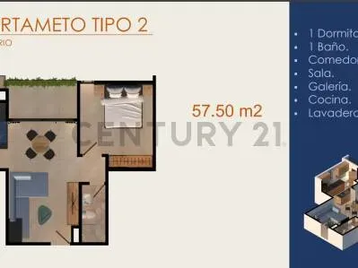 1-Bedroom Apartment for Rent in Laguna Grande, Fernando de la Mora