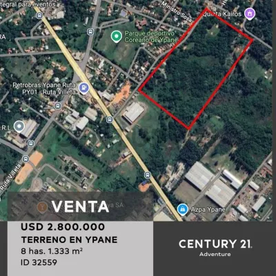 Terreno de 81,333m² en Venta en Ypané