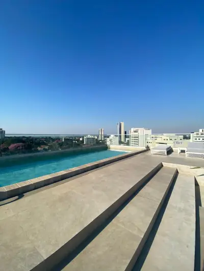 Monoambiente en Met Molas Lopez, 53m², en Alquiler en Las Lomas, Asunción