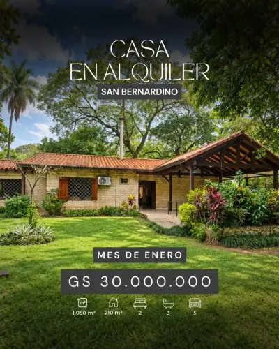 Casa de 2 dormitorios en Alquiler en Casco Histórico, San Bernardino